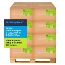 42 x 6 Green Hygiene® JUPP Jumbo-Toilettenpapier, 2-lagig, 380,0m, Recycling Ø Rolle 25,5cm