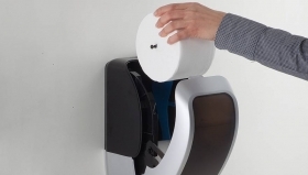 COSMOS Doppelrollen-Toilettenpapierspender-rot-weiss