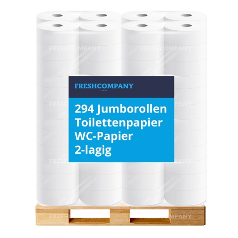 42 x 6 Jumbo-Toilettenpapier, 2-lagig, 350 m, Ø 27 cm