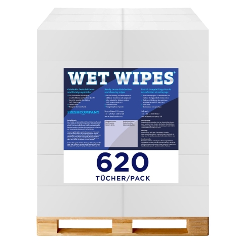 28 Karton  6 x  Wet Wipes 620 alkoholfreie Desinfektionstücher für Flächen und Geräte