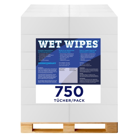 28 Karton 6 x Wet Wipes 750 alkoholfreie Desinfektionstücher für Flächen und Geräte