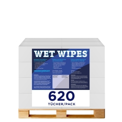 10 Karton 6 x Wet Wipes 620 alkoholfreie getränkte Desinfektionstücher für Flächen und Geräte